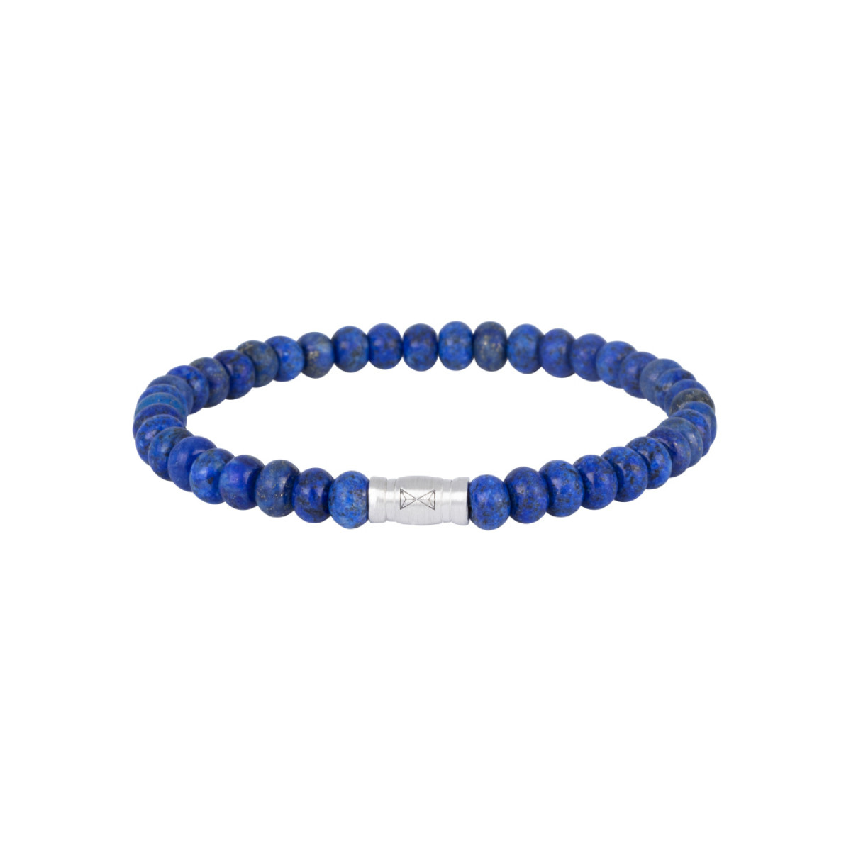 Aze Jewels Rocks AZ-BS611-A blauwe kralenarmband lapis lazuli 6 mm breed