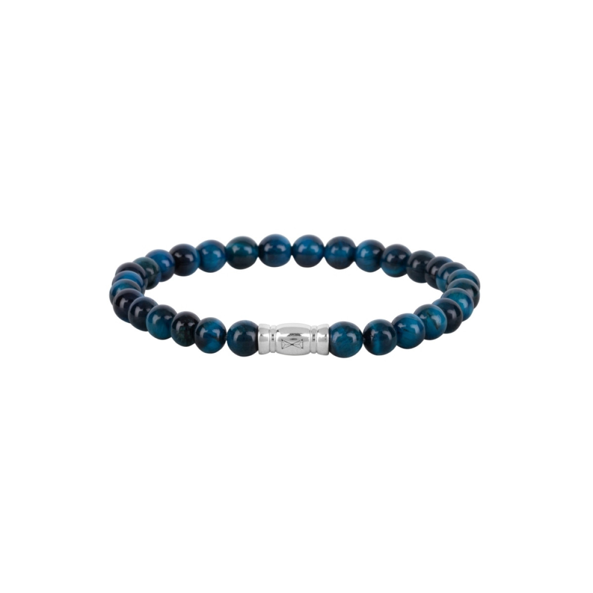 Aze Jewels Rocks AZ-BS623-A armband met blauwe tijgeroogstenen 6 mm breed