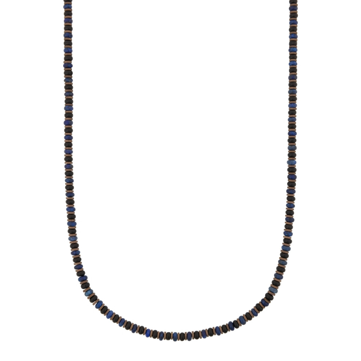 Aze Jewels Rocks AZ-NL412-A heren kralenketting met agaat hematiet en lapis lazuli 6 mm breed - Lengte 45-50 cm