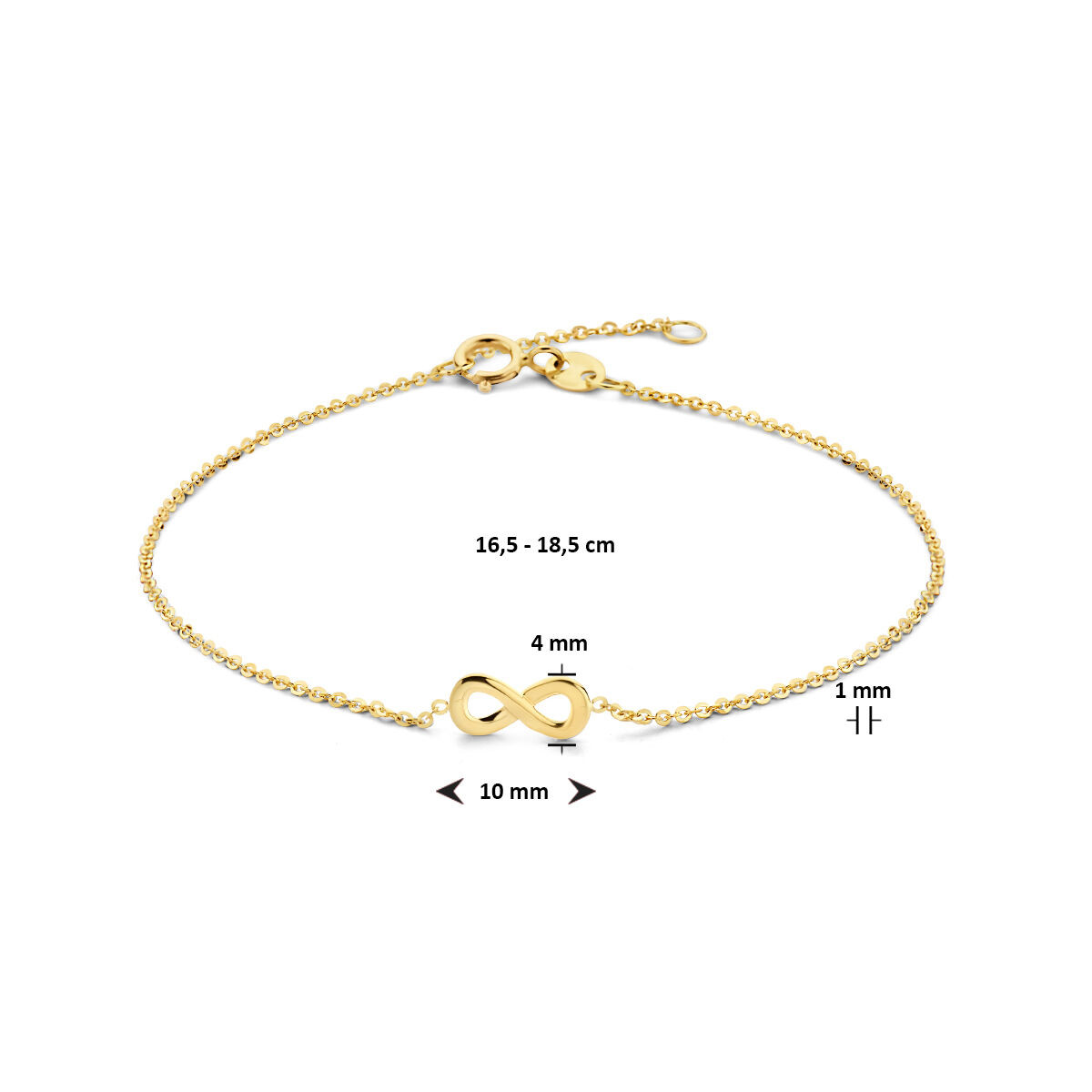 Infinity armband goud 14-karaat