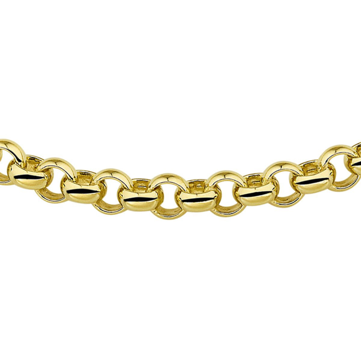 Gouden jasseron ketting massief zilgold 8 mm