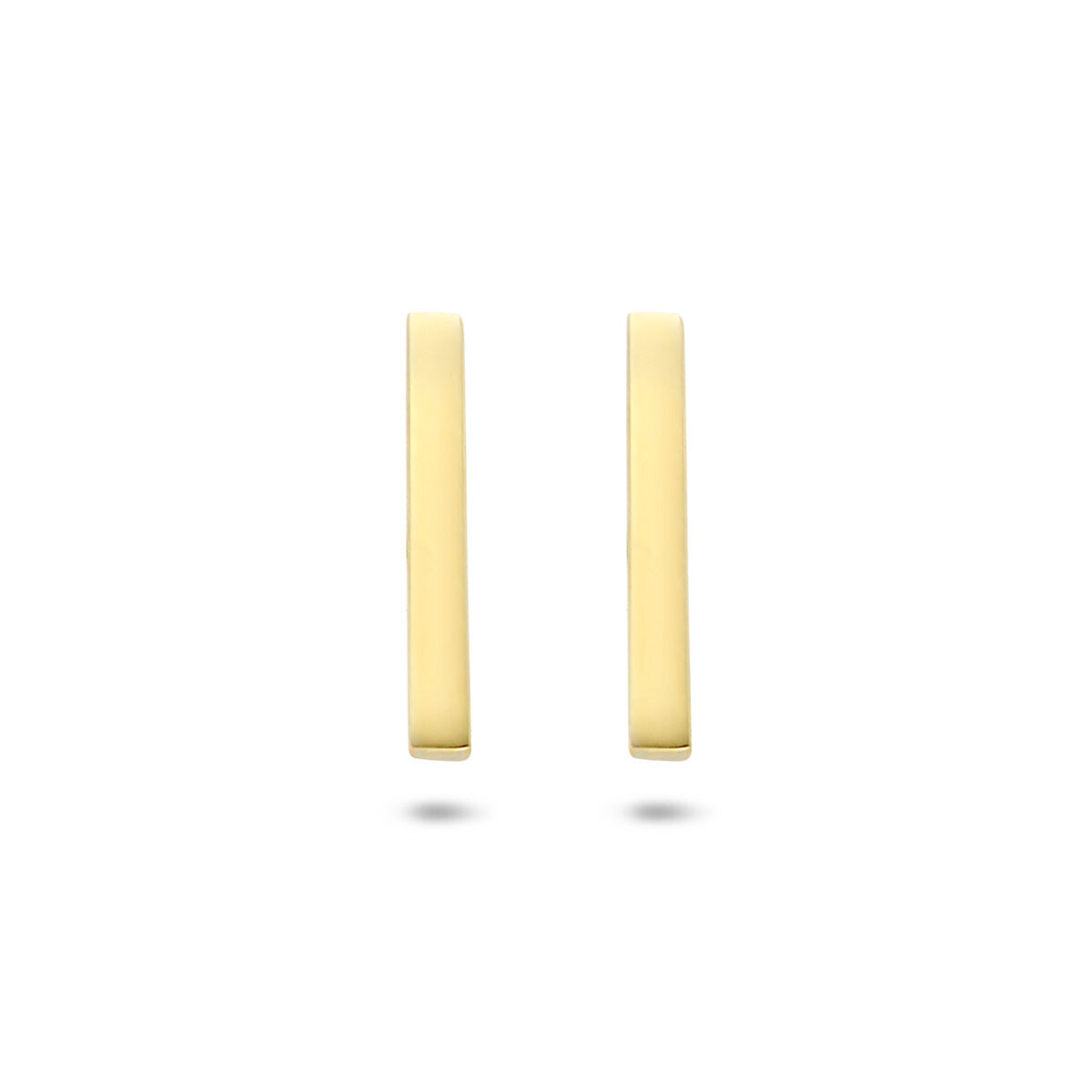 Gouden oorbellen staafjes 8.5 mm
