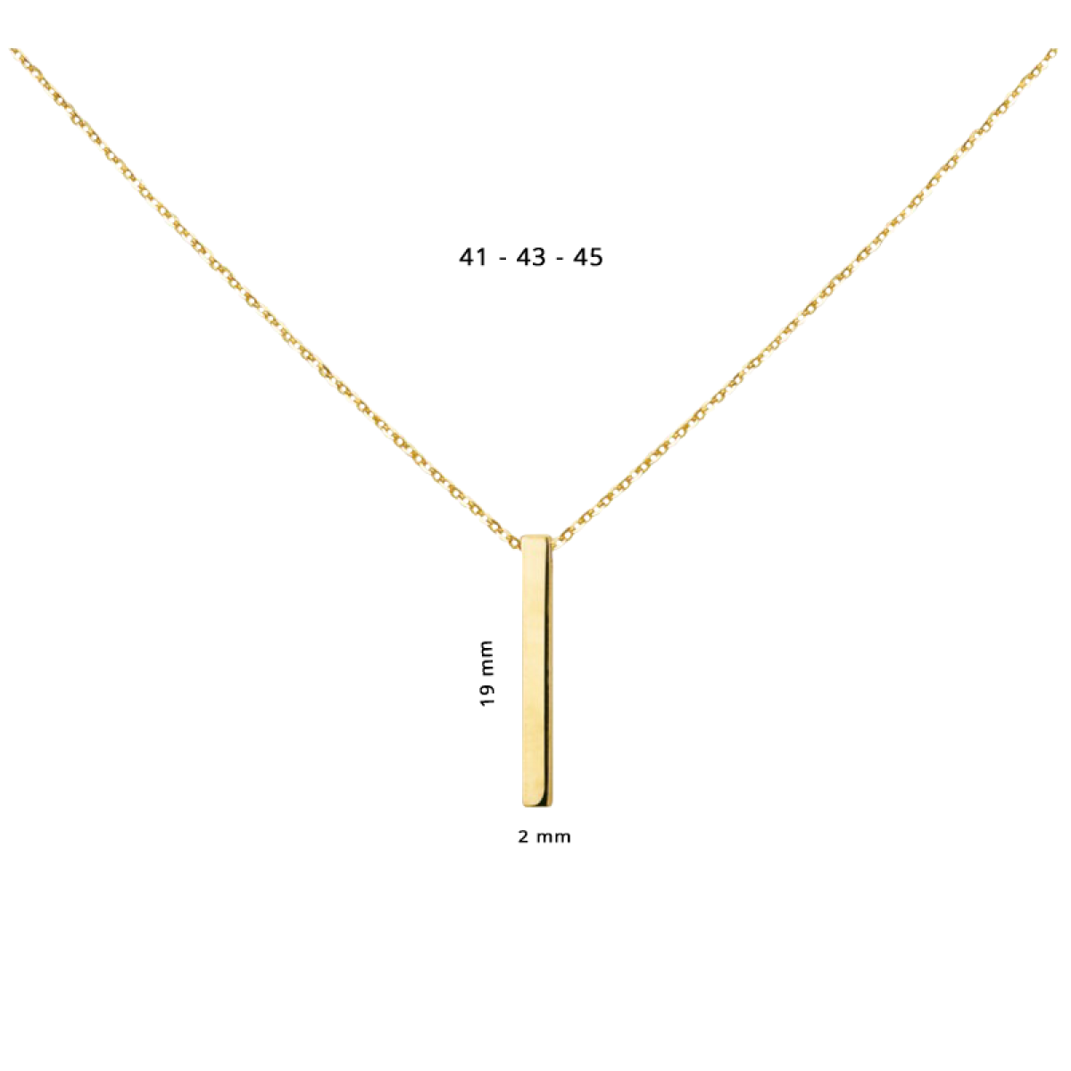 Gouden bar ketting