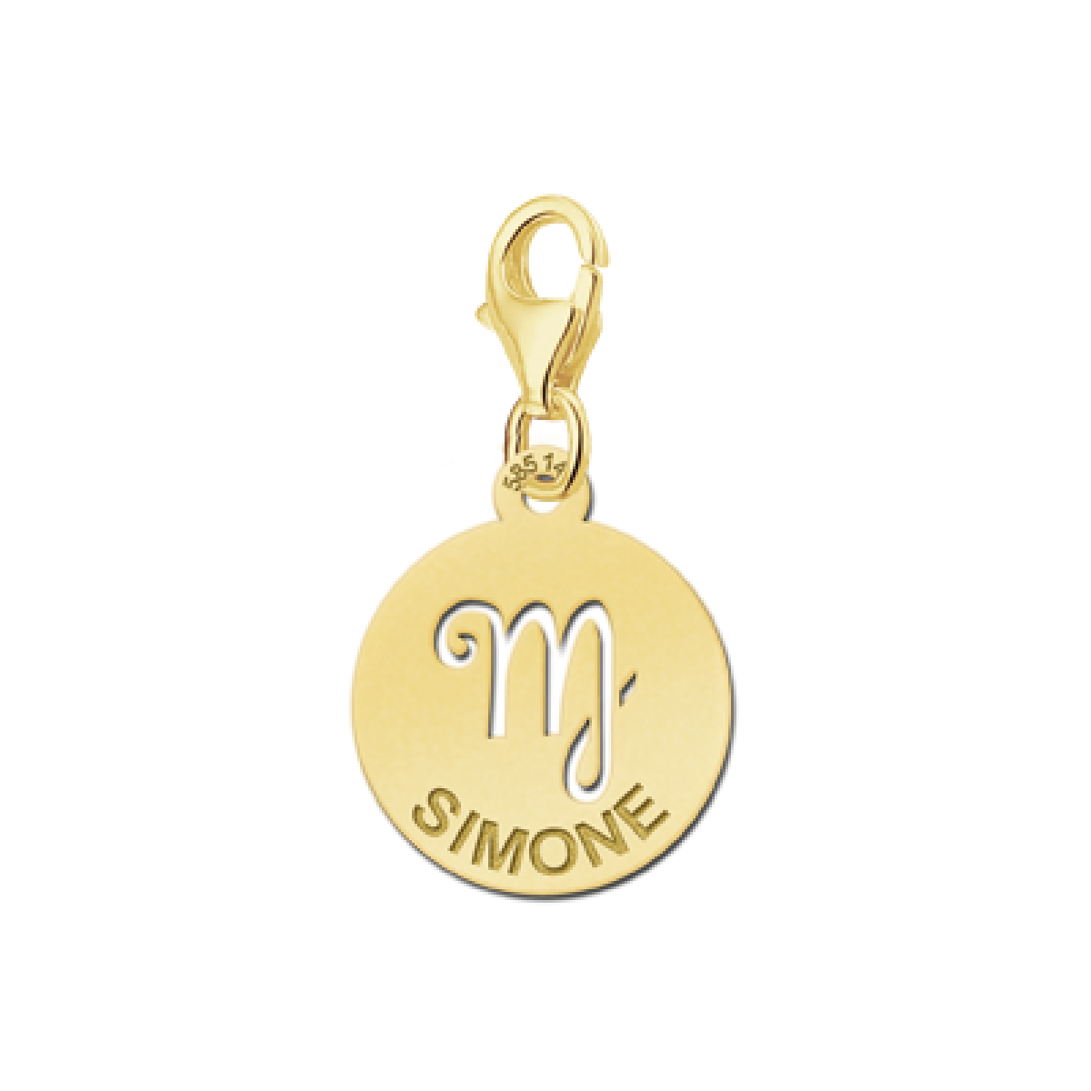 Gouden bedel sterrenbeeld maagd Names4ever