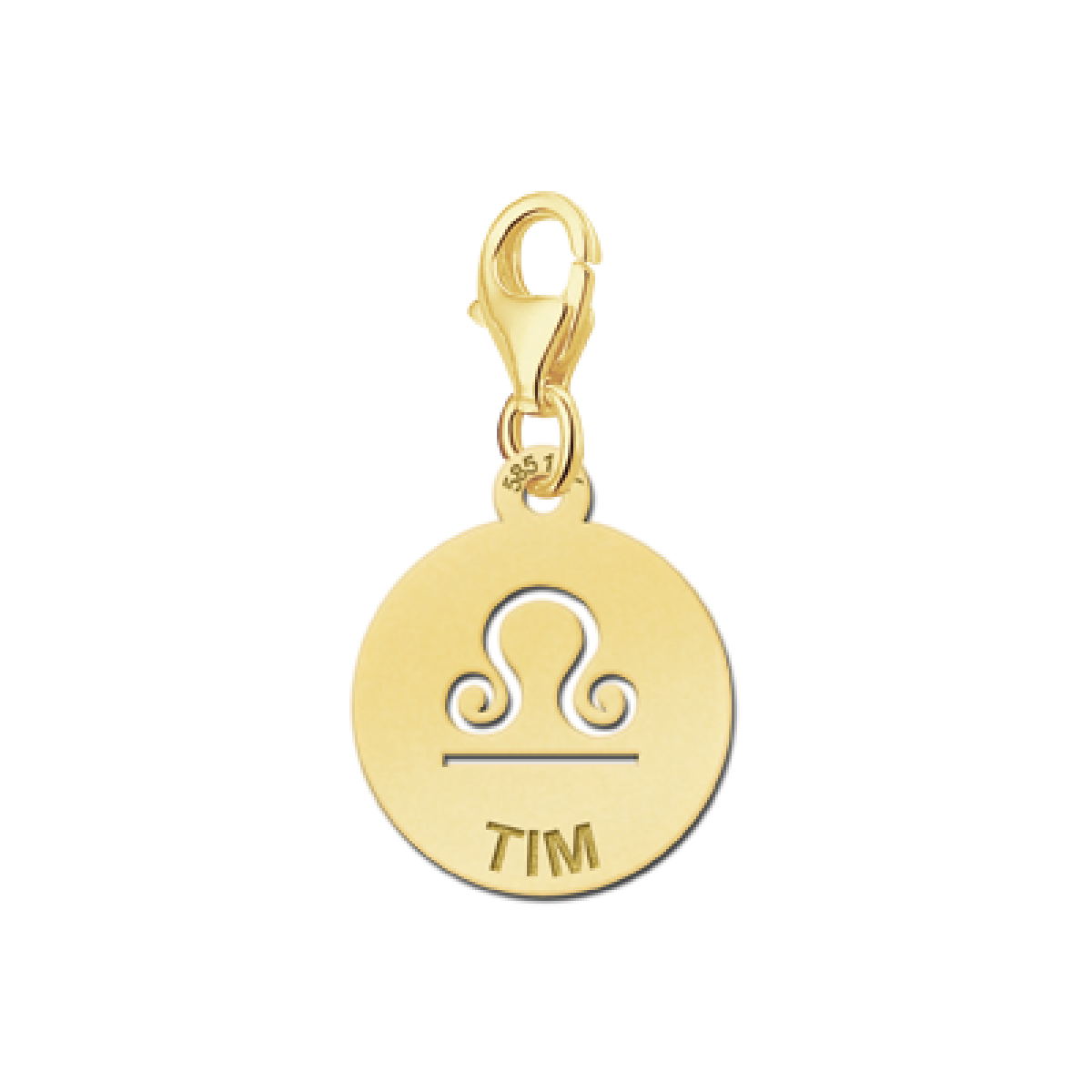 Gouden bedel sterrenbeeld weegschaal Names4ever