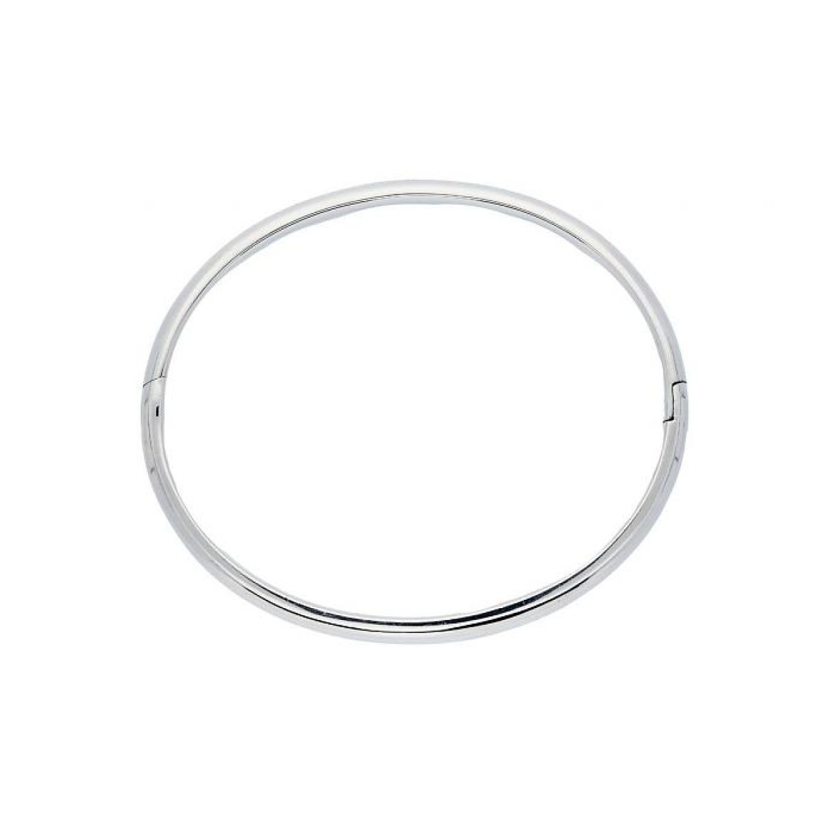 Zilveren graveerbare slavenarmband rond 60 mm - breedte 10 mm