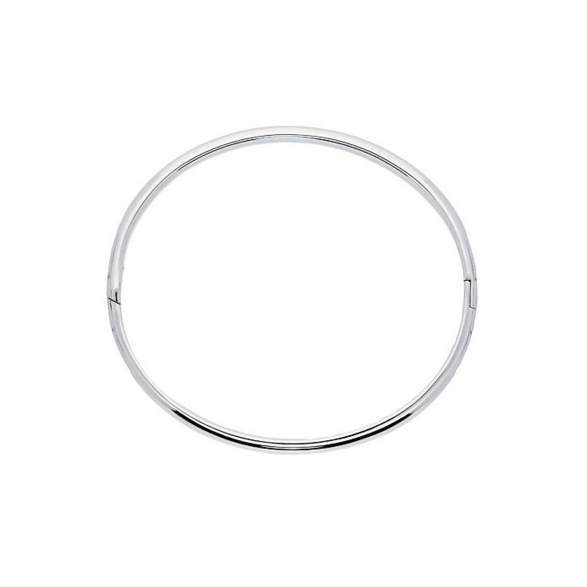 Zilveren graveerbare slavenarmband rond 60 mm - breedte 5 mm