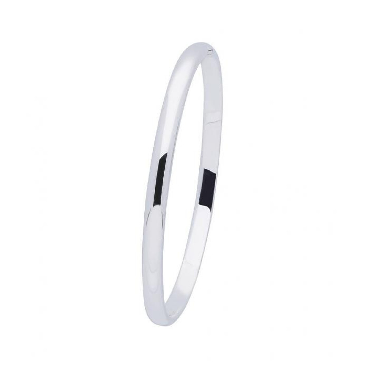 Zilveren graveerbare slavenarmband rond 60 mm - breedte 5 mm