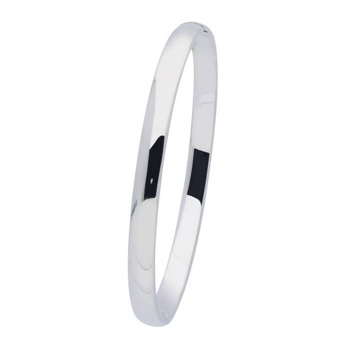 Zilveren graveerbare slavenarmband rond 64 mm