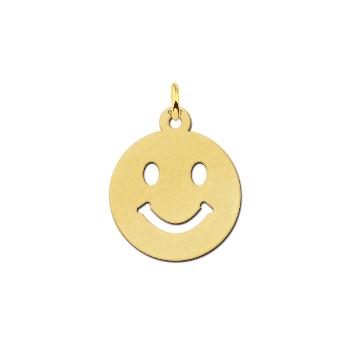 Gouden smiley hanger