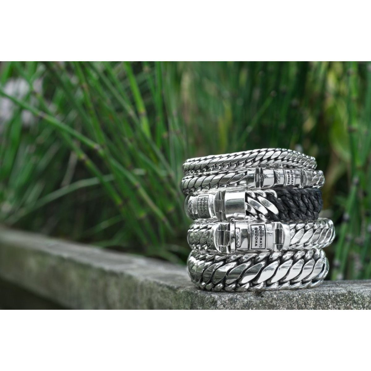 Buddha to Buddha 815 Armband Ben Mix Silver Leather