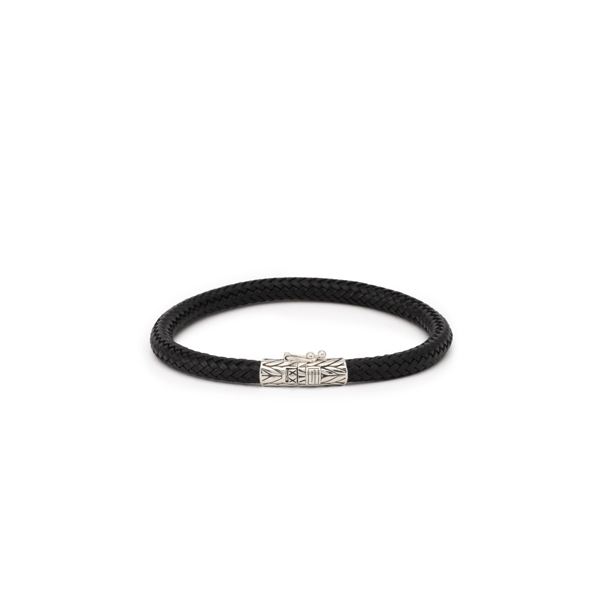 Buddha to Buddha armband 149BL Ellen Leather Zwart 