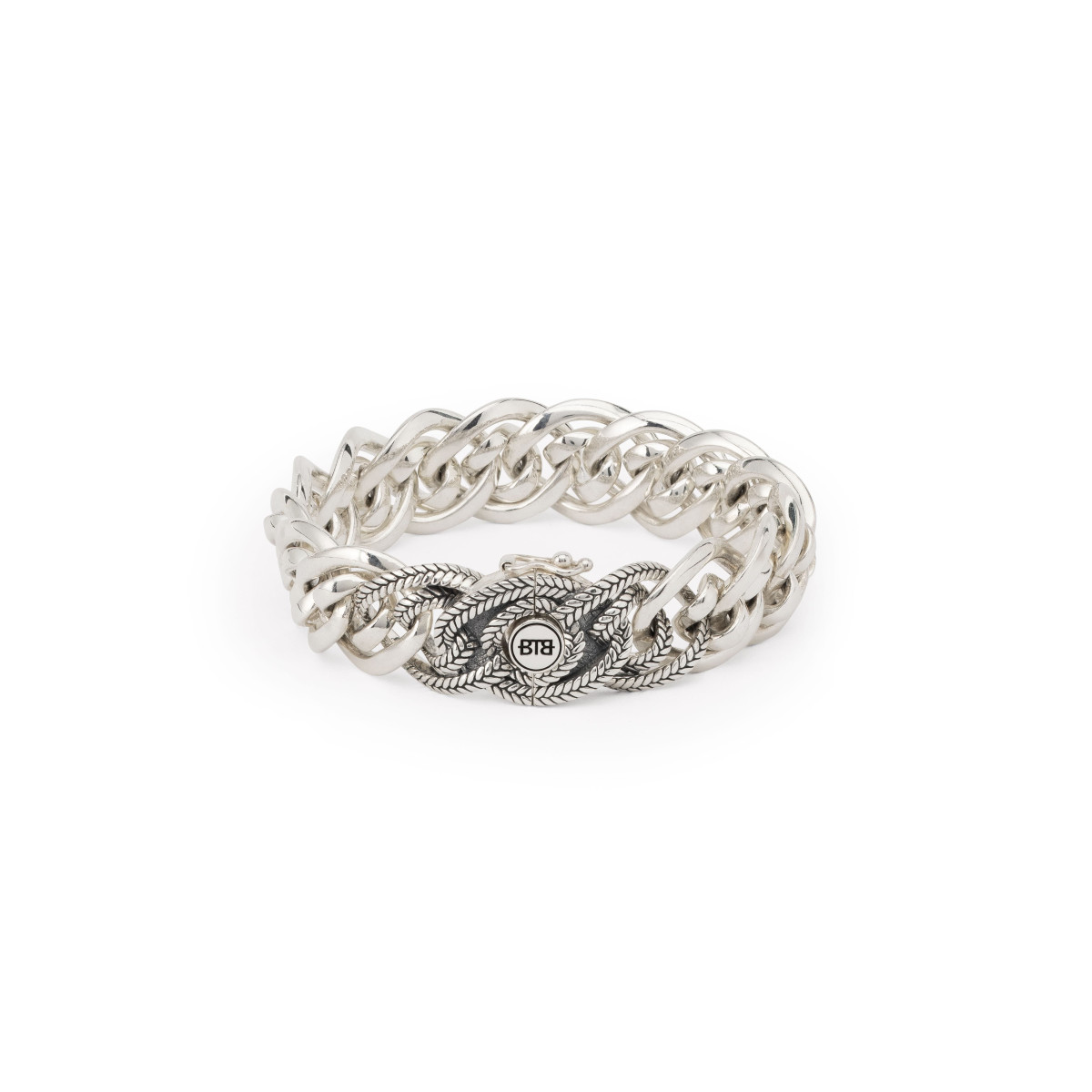 Buddha to Buddha armband 208 Nathalie Small Texture silver