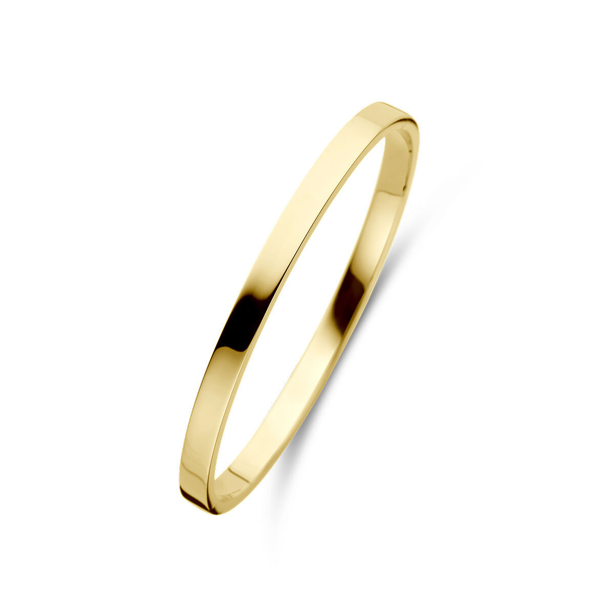 Gouden slavenarmband met zilveren kern vlak 5 mm graveerbaar