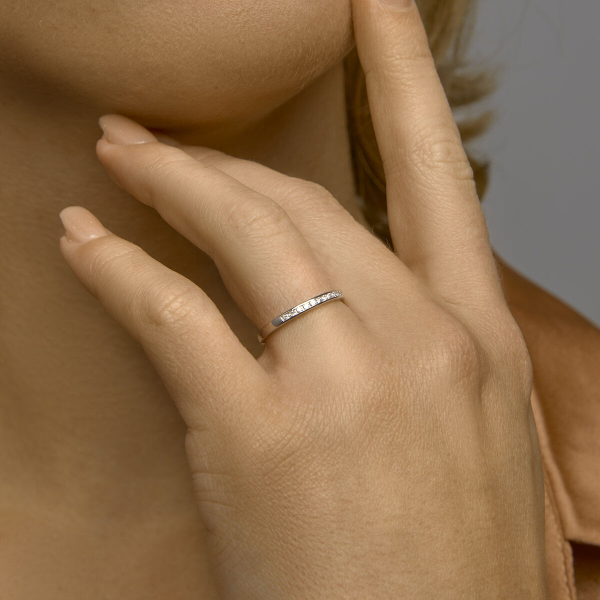 Diamanten ring witgoud en palladium