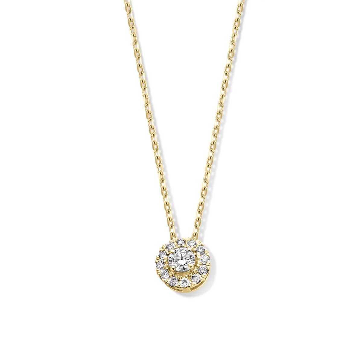 Aurore Emma CA15100020 gouden collier met labgrown diamant 0.20 crt - Lengte 42-45 cm