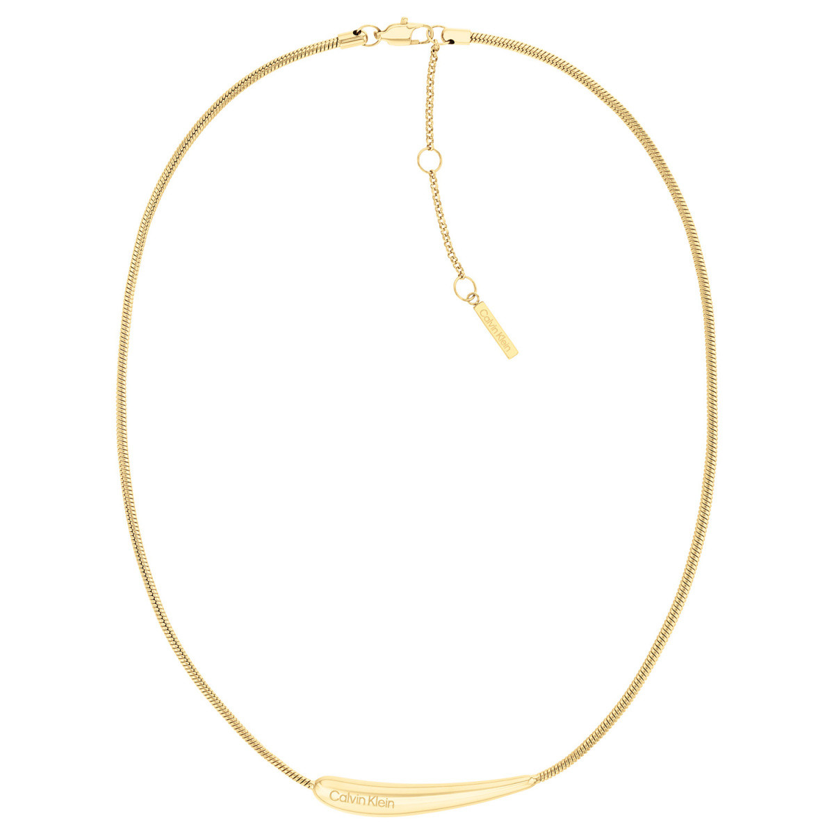 Calvin Klein CJ35000339 goudkleurige ketting met staafjes hanger - Lengte 45 cm