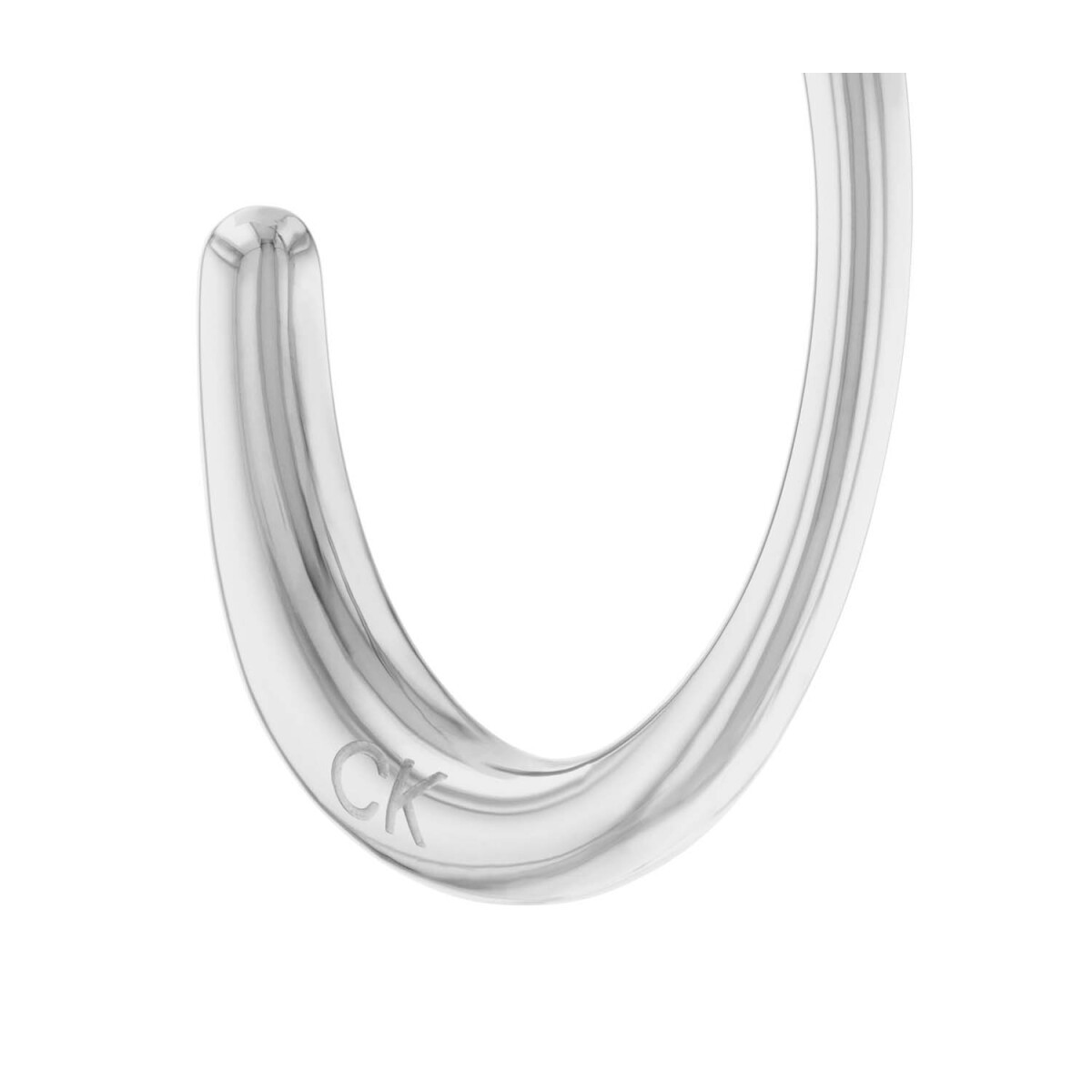 Calvin Klein CJ35000346 zilverkleurige oorringen open ovaal - Hoogte 20 mm