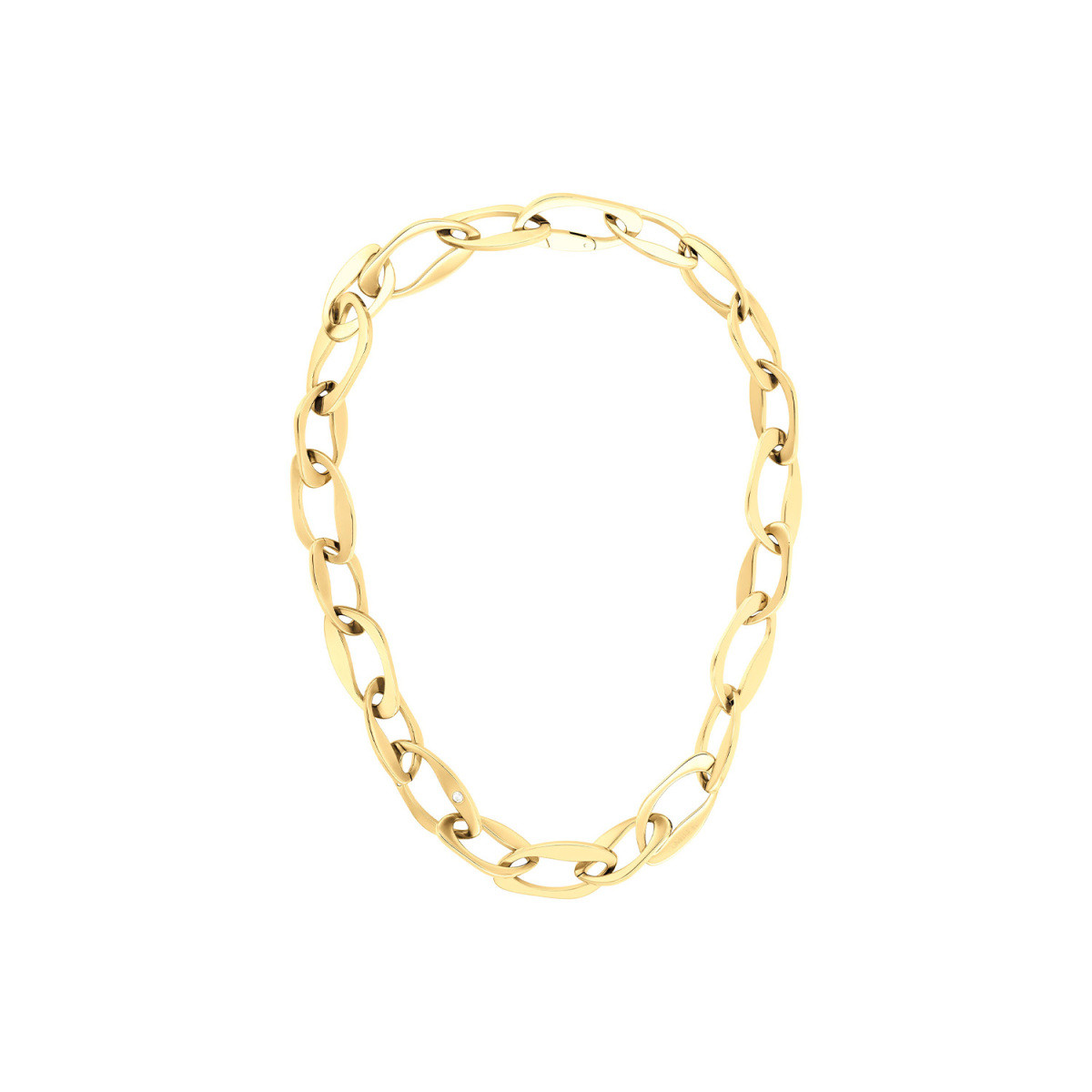 Calvin Klein CJ35000682 goudkleurige ankerschakelketting 8 mm breed - Lengte 50 cm