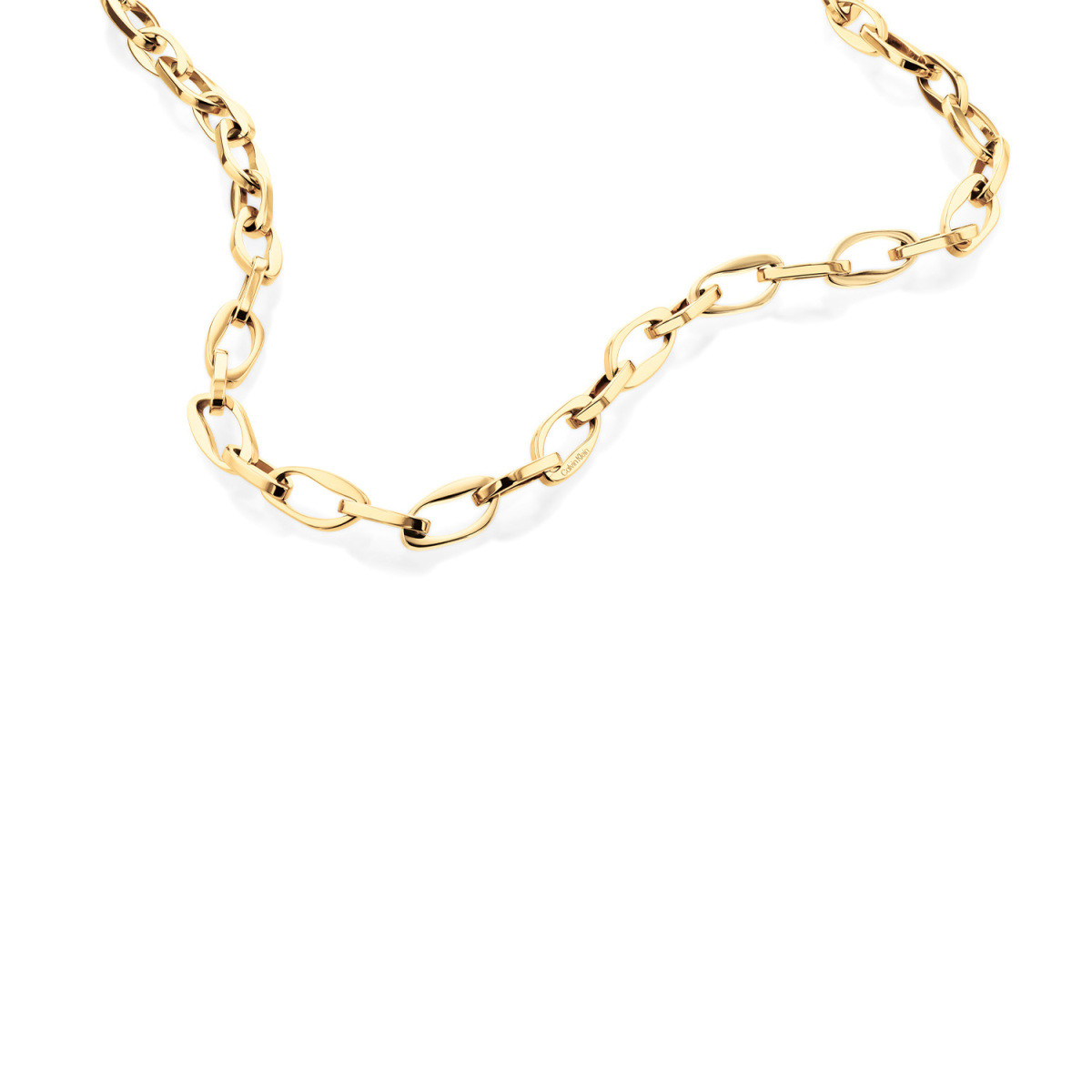 Calvin Klein CJ35000805 goudkleurige gold plated ankerschakelketting - Lengte 40 cm