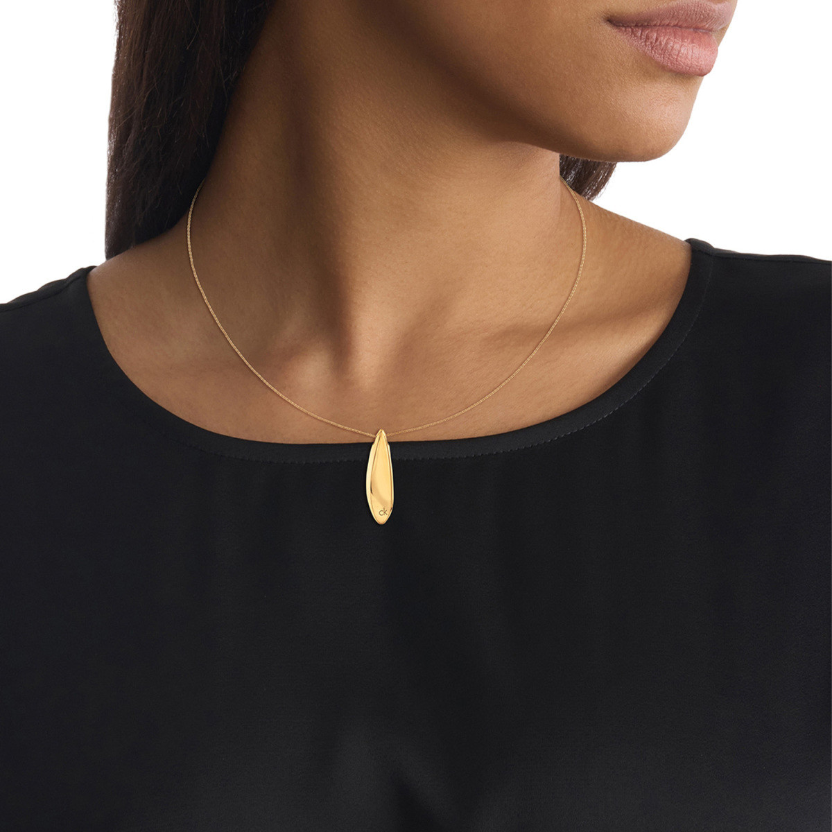Calvin Klein CJ35000814 goudkleurige anker schakelketting druppel 10 mm - Lengte 51 cm