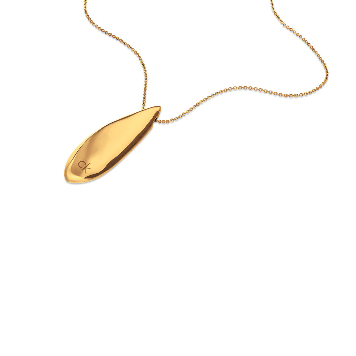 Calvin Klein CJ35000814 goudkleurige anker schakelketting druppel 10 mm - Lengte 51 cm