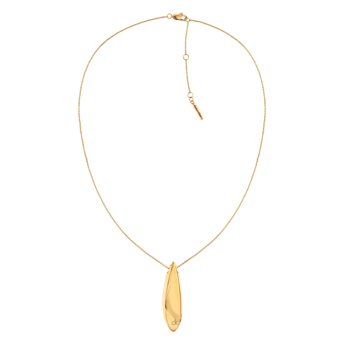 Calvin Klein CJ35000814 goudkleurige anker schakelketting druppel 10 mm - Lengte 51 cm