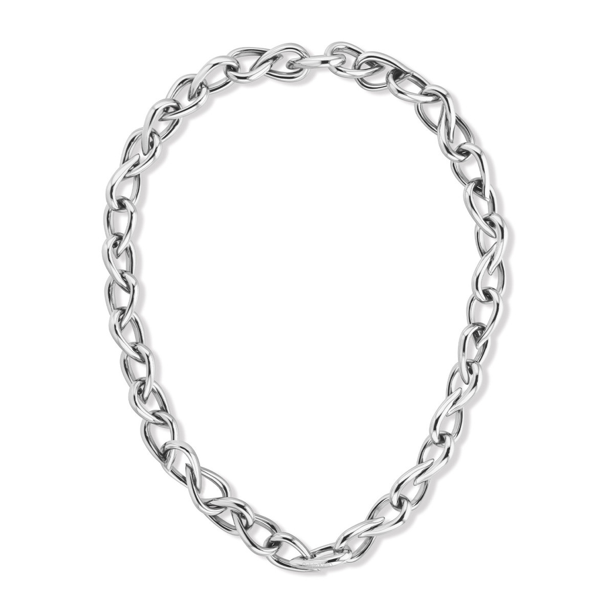 Calvin Klein CJ35000918 zilverkleurige ankerschakelketting 12 mm breed - Lengte 51 cm