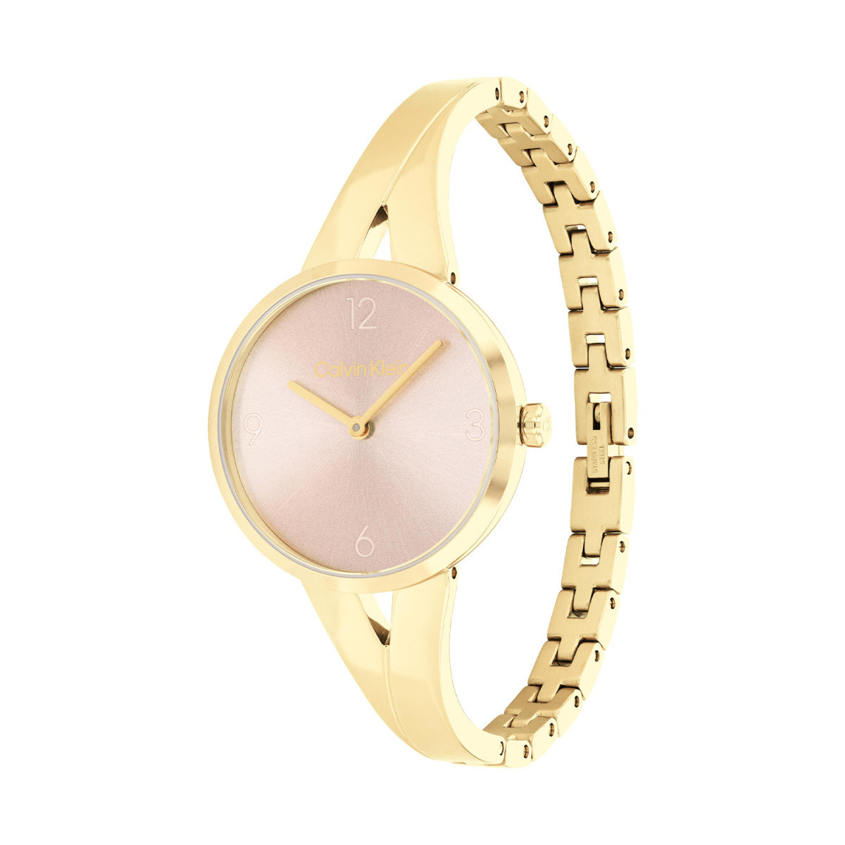 Calvin Klein CK25100027 dameshorloge met vergulde kast en roze wijzerplaat - Ø 30 mm