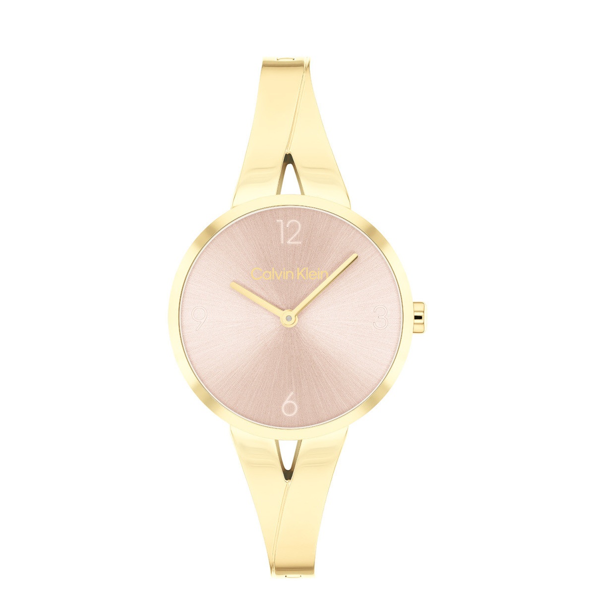 Calvin Klein CK25100027 dameshorloge met vergulde kast en roze wijzerplaat - Ø 30 mm