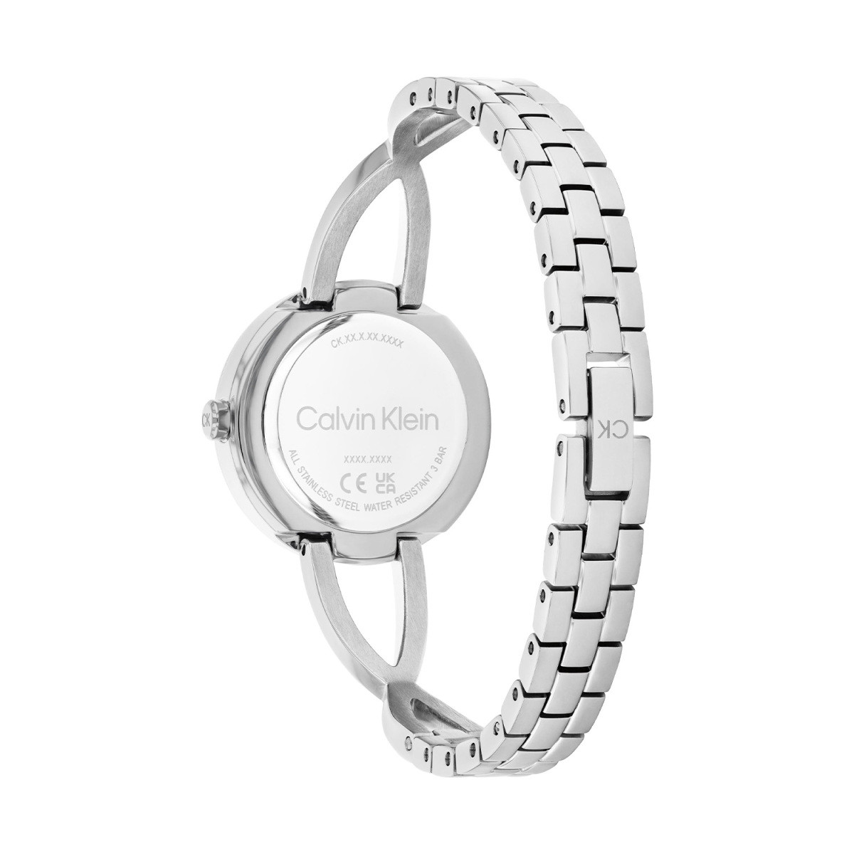 Calvin Klein CK25100058 dameshorloge met lichtblauwe wijzerplaat en steentjes - Ø 28 mm