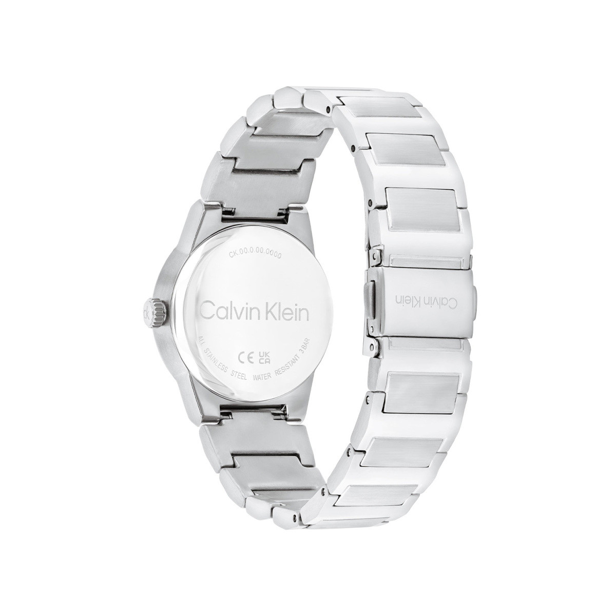 Calvin Klein CK25100079 zilverkleurig dameshorloge met paarsblauwe wijzerplaat - Ø 32 mm