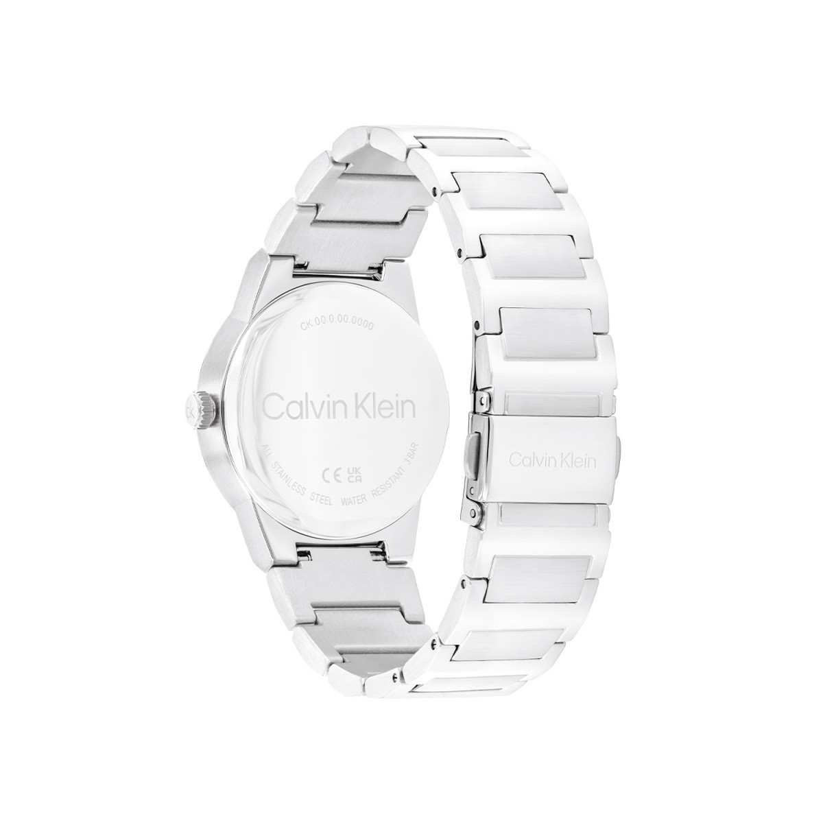 Calvin Klein CK25100085 zilverkleurig quartz dameshorloge met ronde kast en rosékleurige wijzerplaat - Ø 36 mm