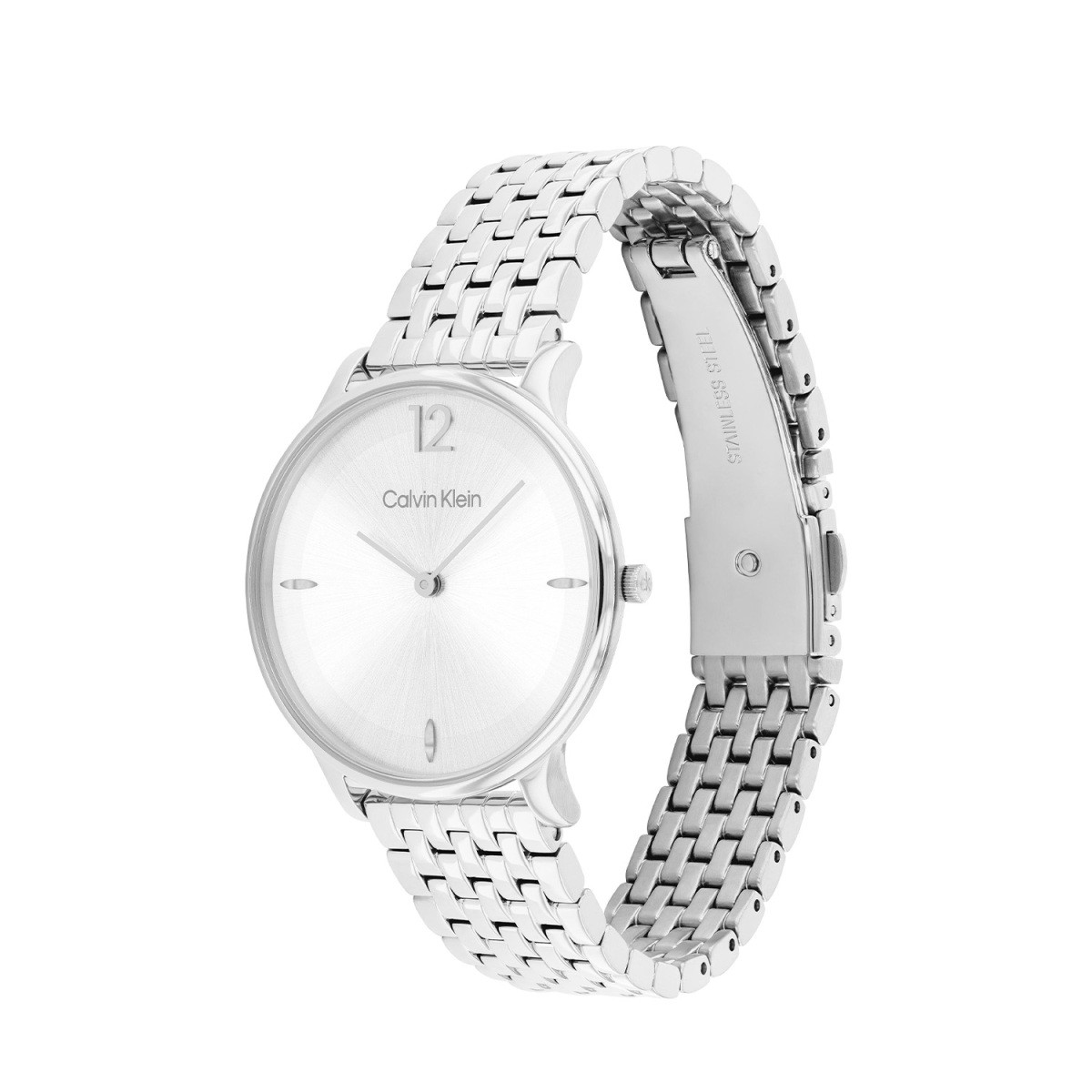 Calvin Klein CK25100169 zilverkleurig dameshorloge met stalen schakelband - Ø 34 mm