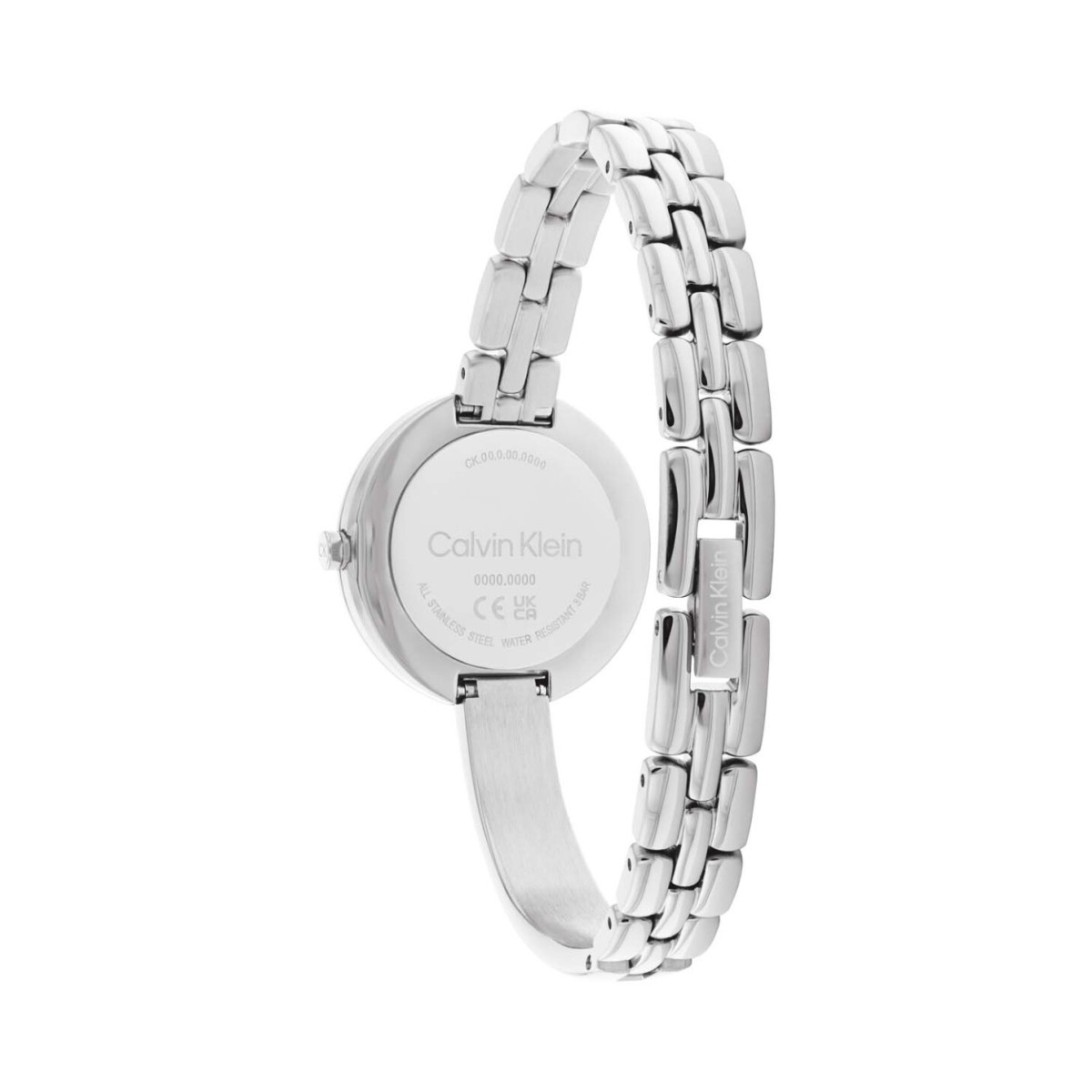 Calvin Klein CK25200278 zilverkleurig dameshorloge met ronde kast en schakelband - Ø 28 mm