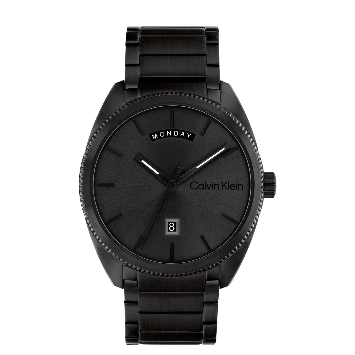 Calvin Klein CK25200448 zwart stalen herenhorloge met ronde kast en schakelband - Ø 42 mm