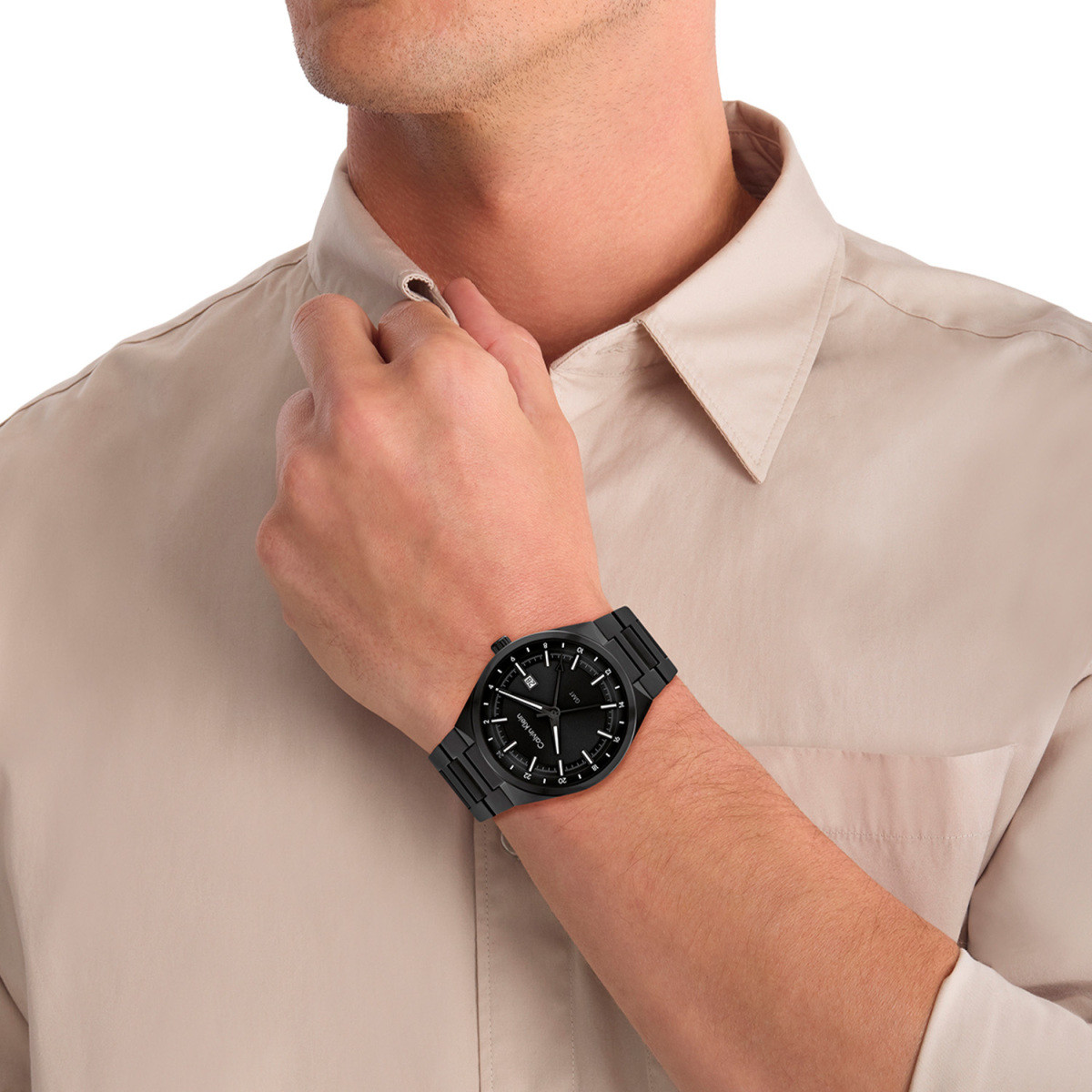 Calvin Klein CK25200490 herenhorloge met zwarte kast en zwarte wijzerplaat - Ø 44 mm