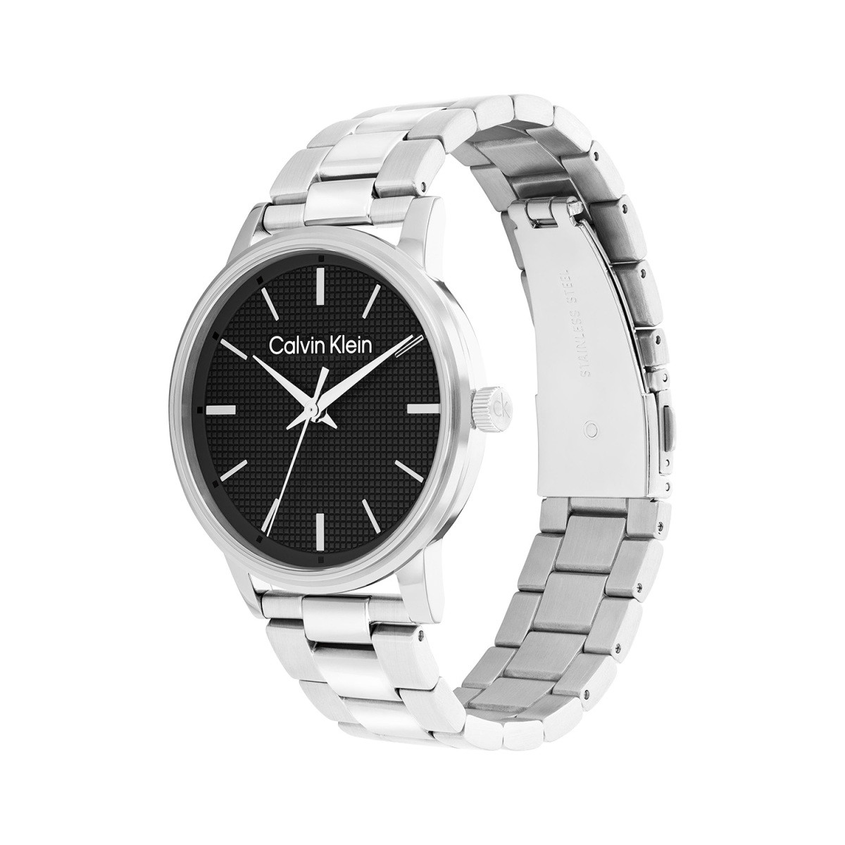 Calvin Klein CK25200500 zilverkleurig herenhorloge met ronde kast en zwarte wijzerplaat - Ø 41 mm