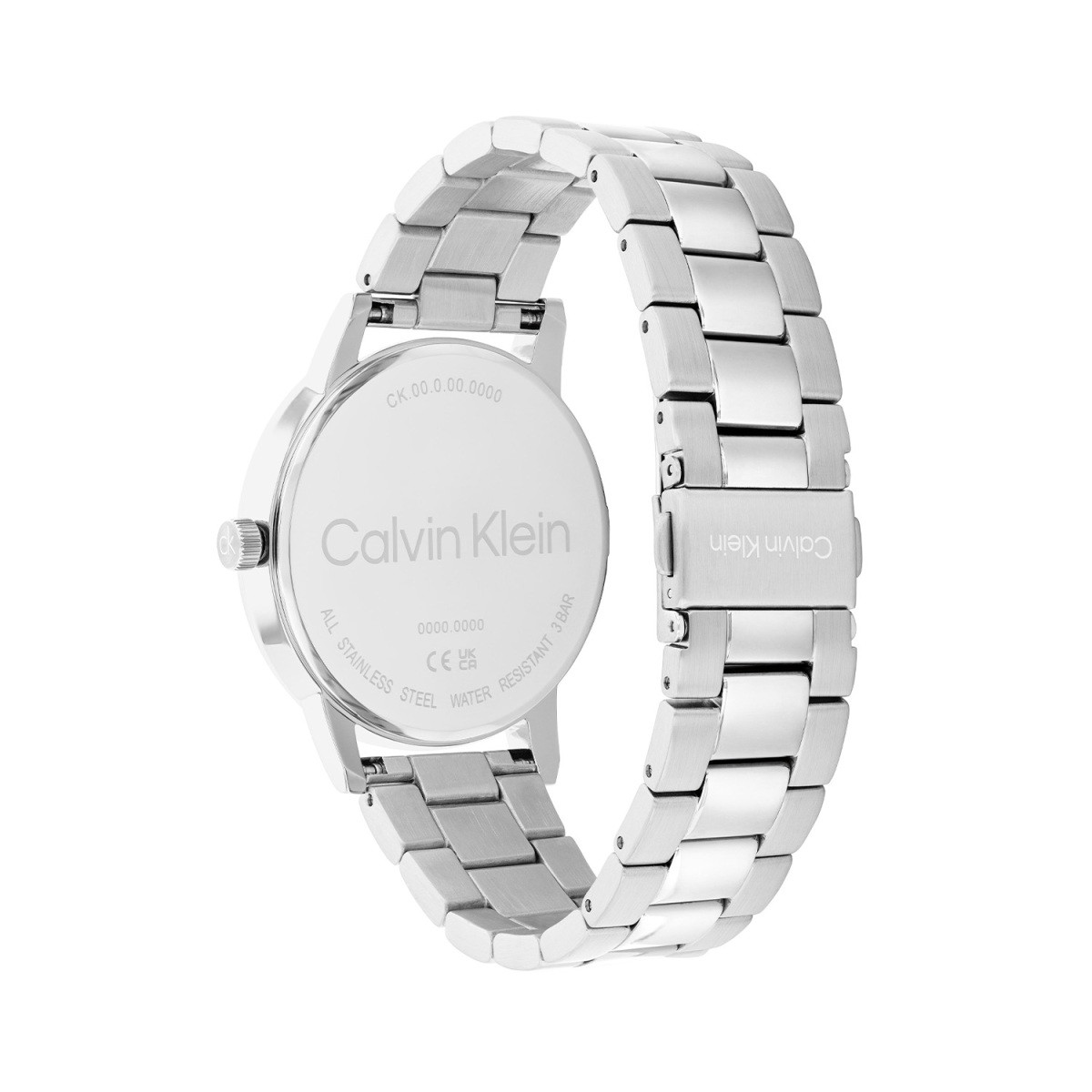 Calvin Klein CK25200500 zilverkleurig herenhorloge met ronde kast en zwarte wijzerplaat - Ø 41 mm