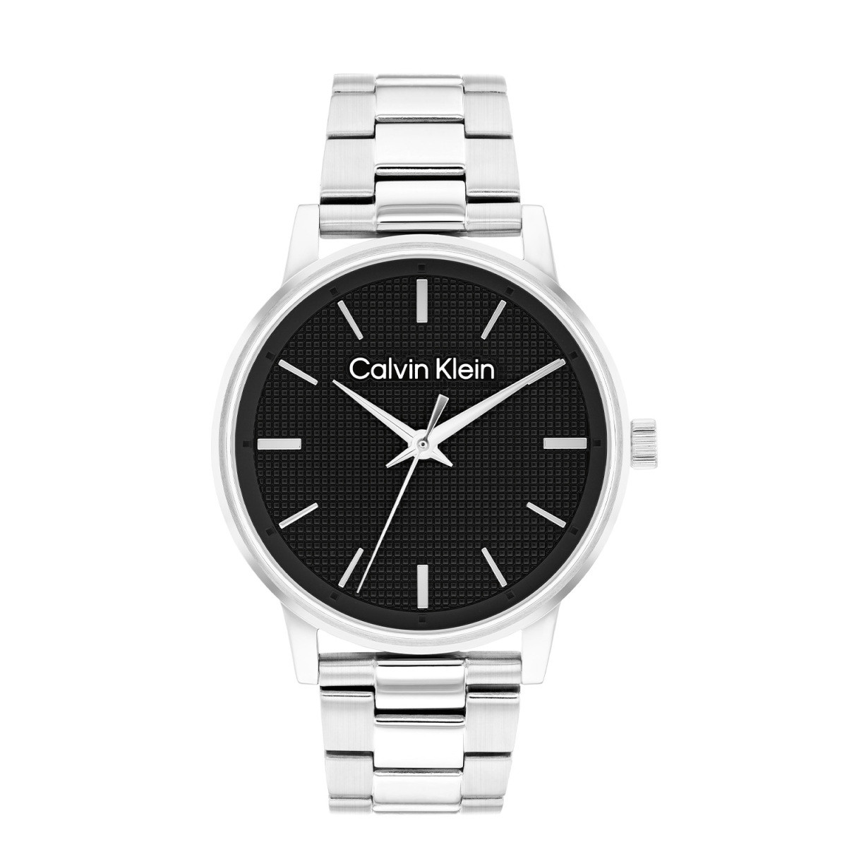 Calvin Klein CK25200500 zilverkleurig herenhorloge met ronde kast en zwarte wijzerplaat - Ø 41 mm