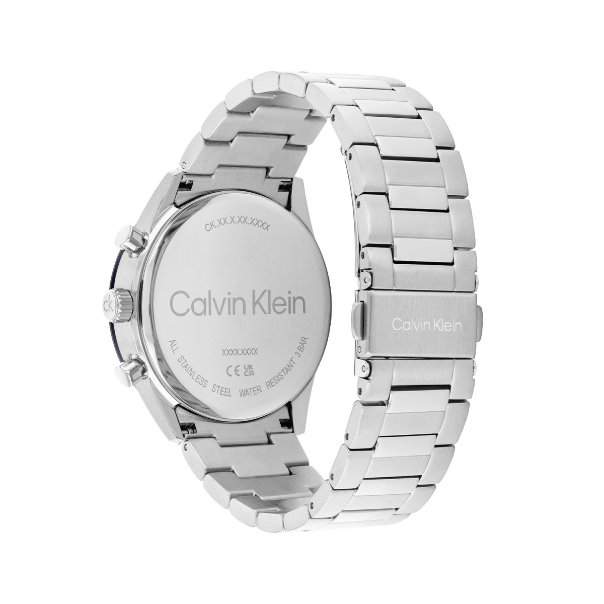 Calvin Klein CK25200556 herenhorloge met zilverkleurige kast en blauwe wijzerplaat - Ø 43 mm