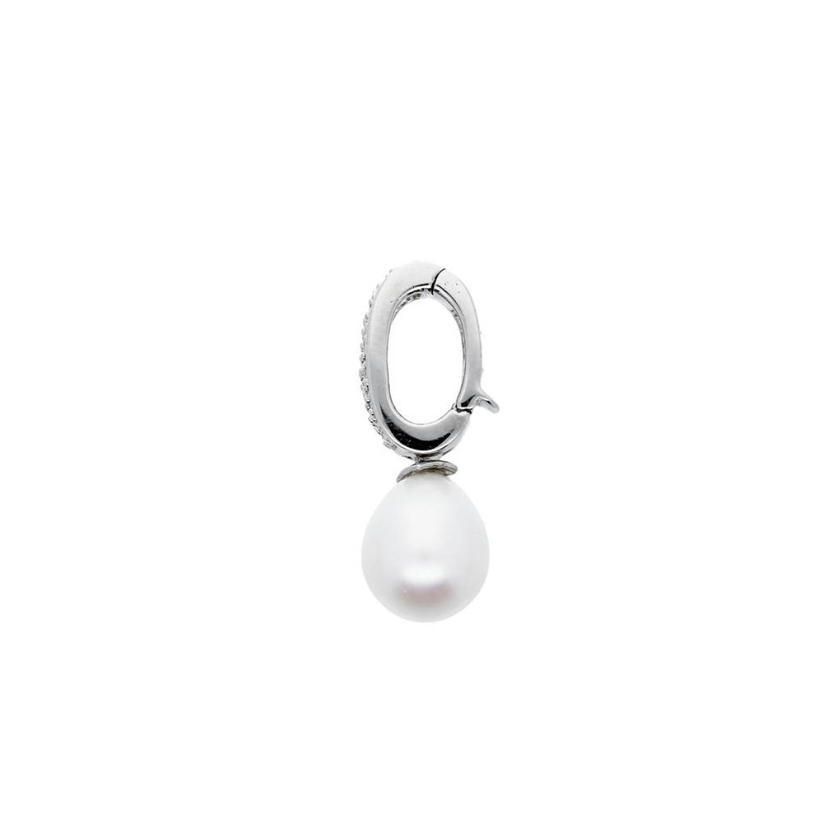 Parel hanger met pavé zirkonia