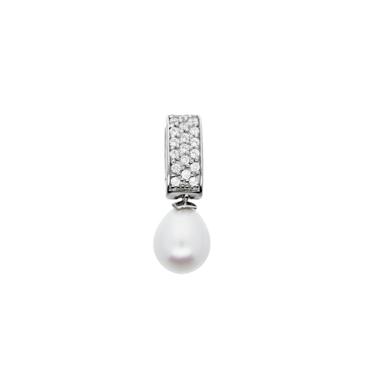 Parel hanger met pavé zirkonia