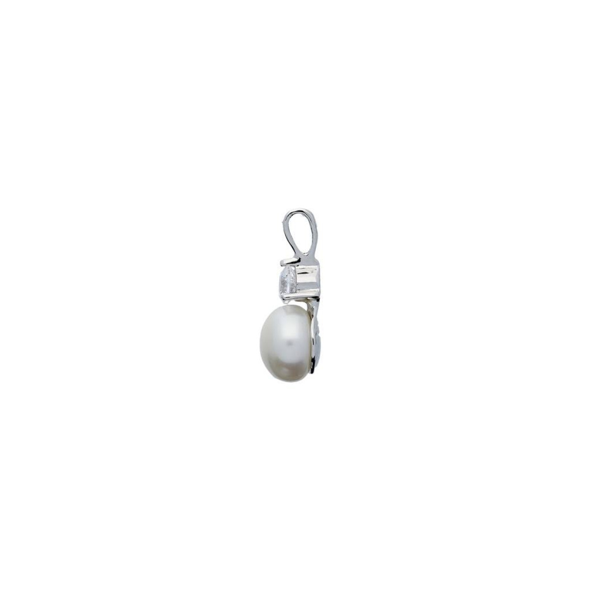 Parel hanger met zirkonia 8.5 mm