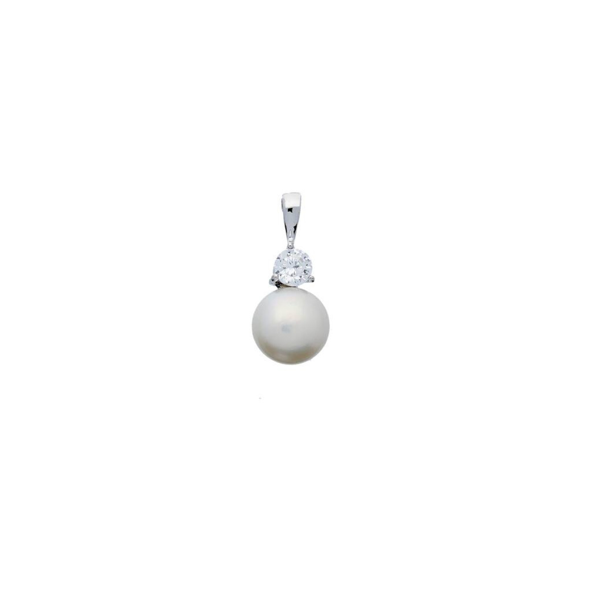 Parel hanger met zirkonia 8.5 mm