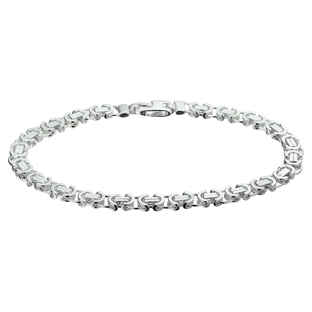 Zilveren platte koningsketting 5.5 mm