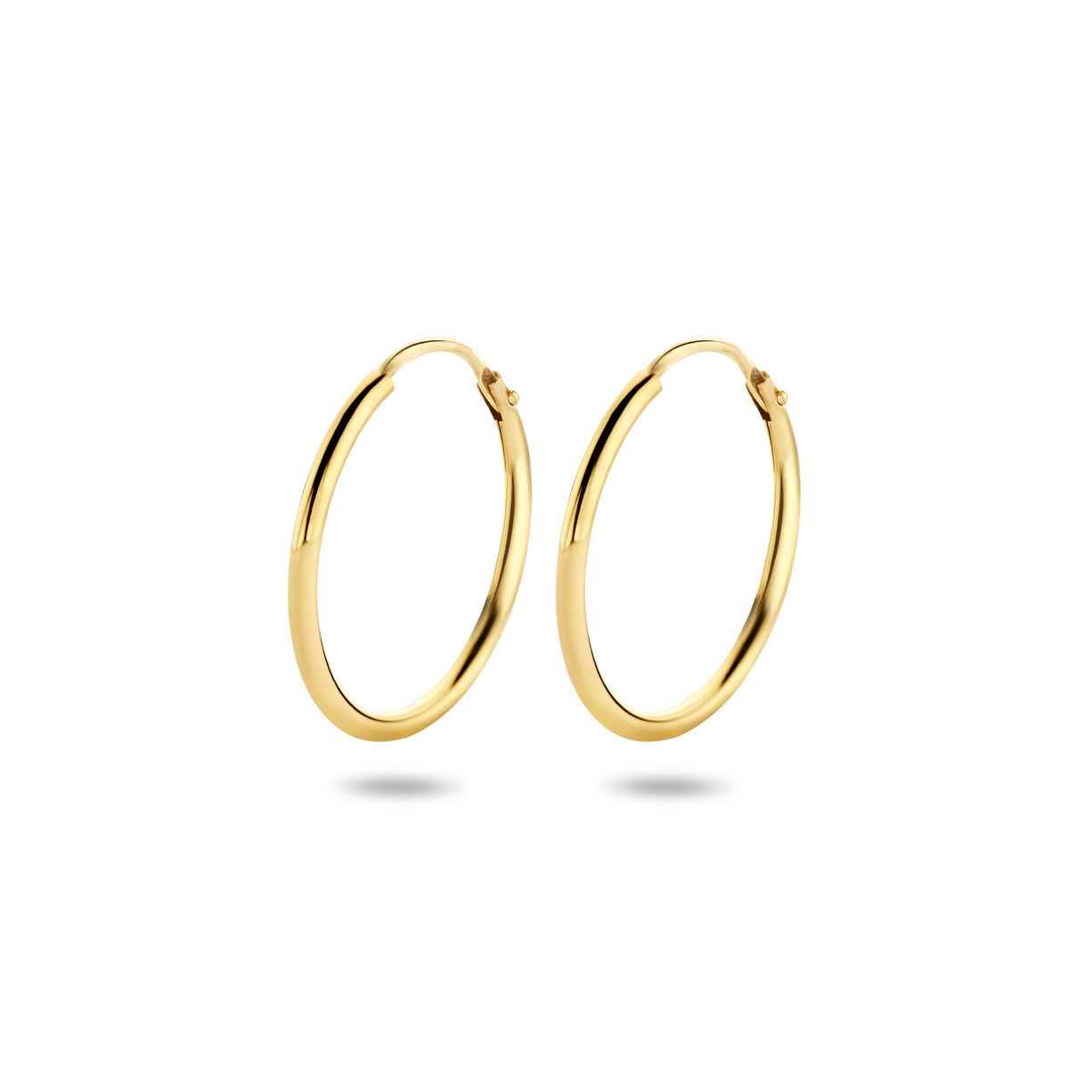 Gouden creolen 1.5 mm breed