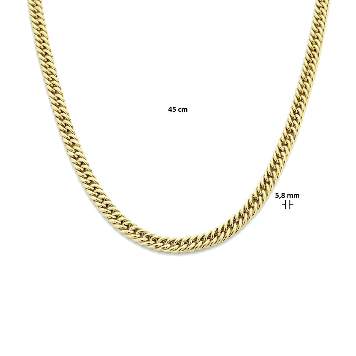 Gourmet ketting goud 5.8 mm dik