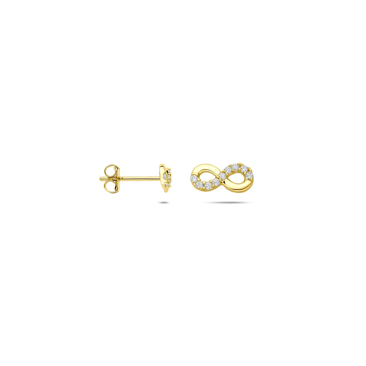 Gouden infinity oorbellen