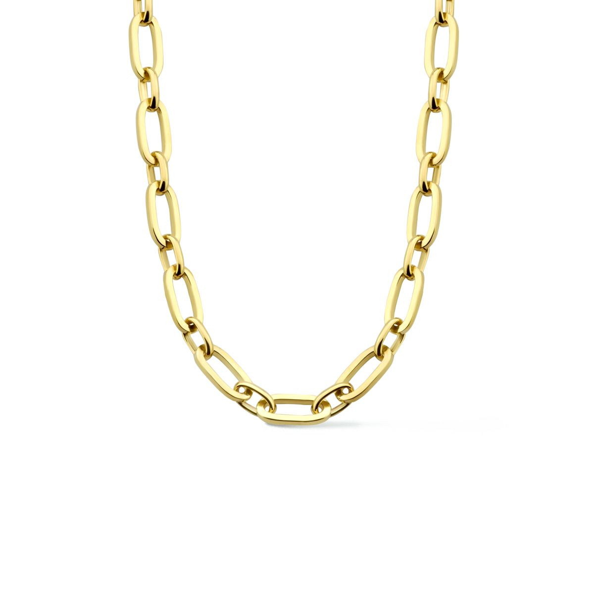 Gouden anker ketting met zilveren kern - 45 cm 5.5 mm